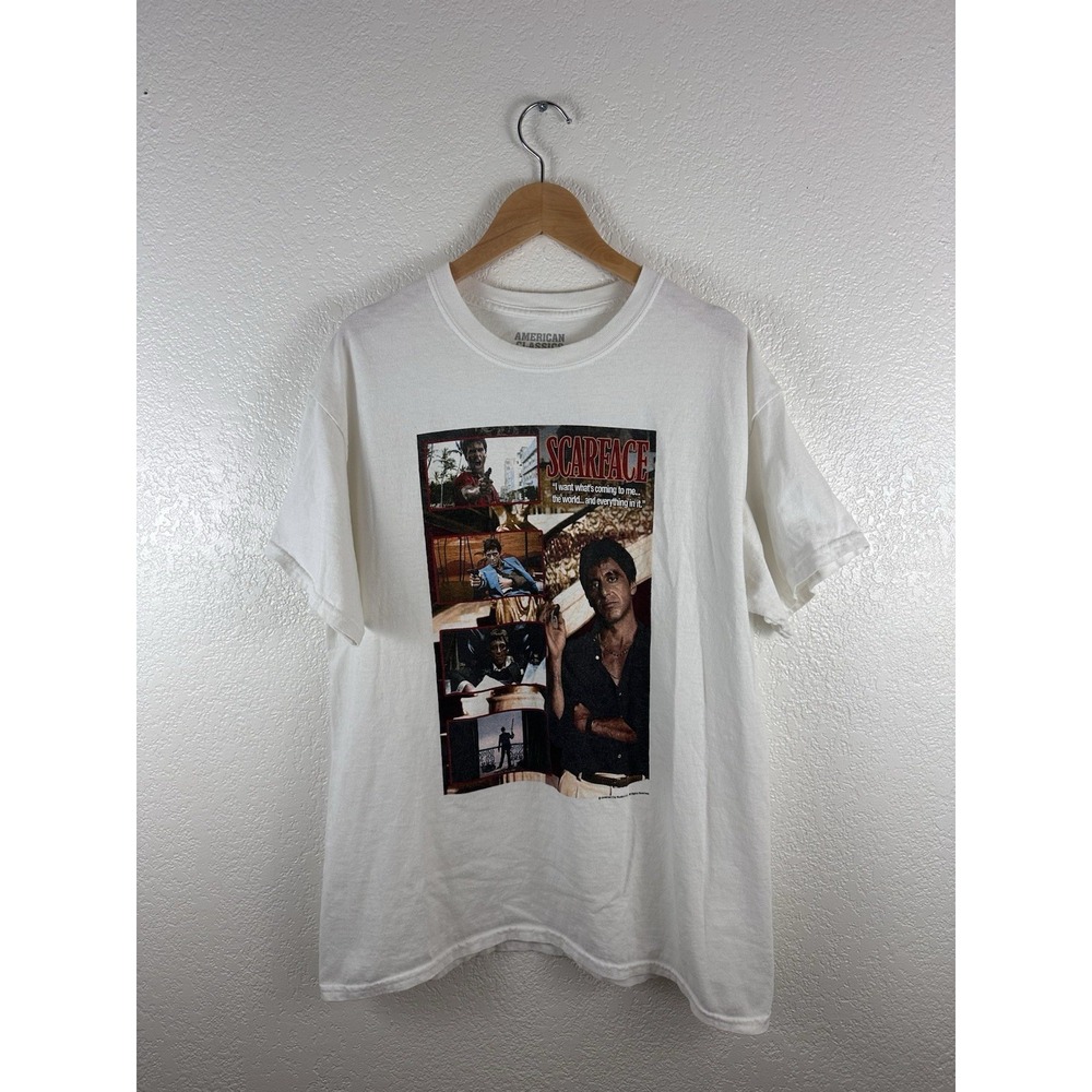 Scarface Movie Graphic Tee – Tony Montana Collage – American Classics